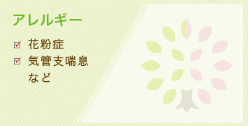 アレルギー 花粉症 気管支喘息 など